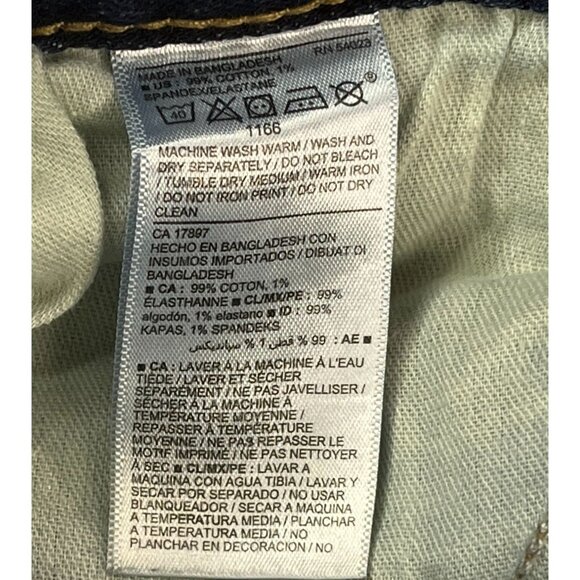 Old Navy Slim Built-In Flex Denim Jeans Men's 32 Blue Dark Wash Stretch Pockets - Picture 4 of 6